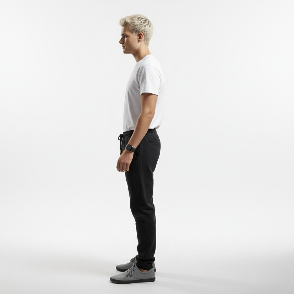 Bukse med elastisk linning og snor