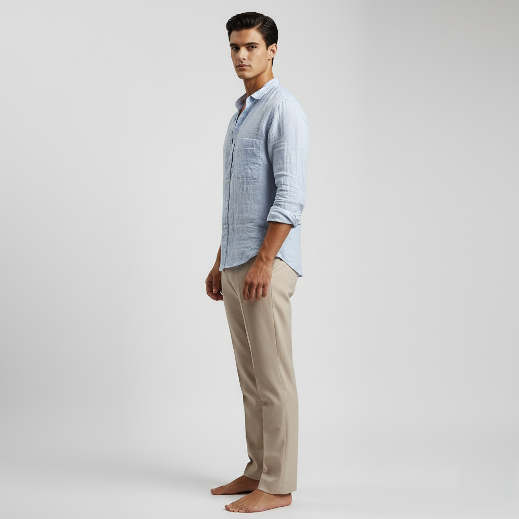 Skjorte med knappelukking og krage