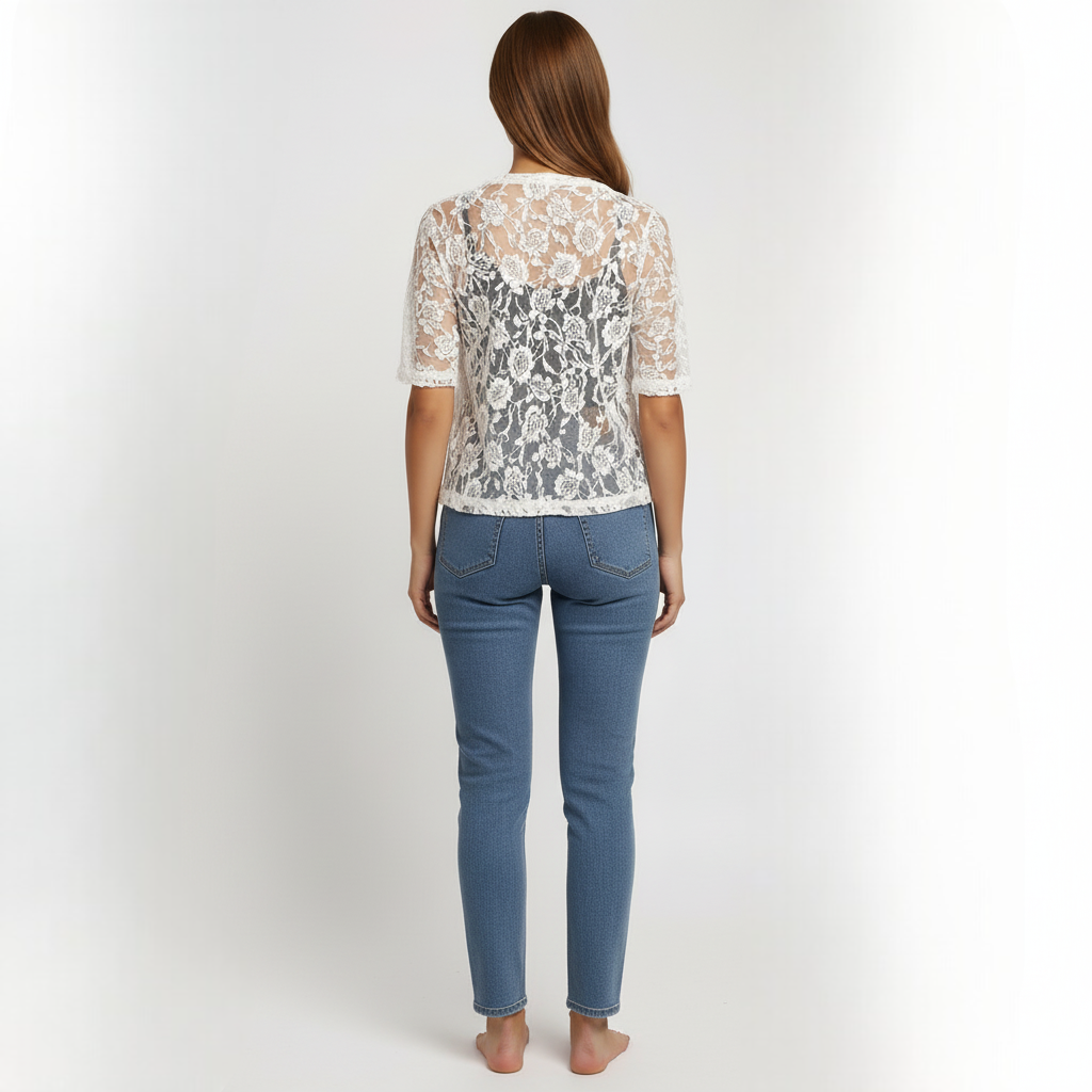 Kortermet blondejakke med åpen front